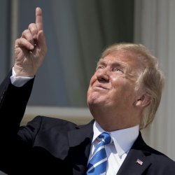 Trump looking into the sun Meme Template