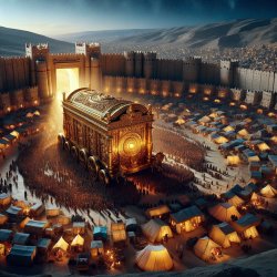 the ark of Yahweh went around the city of Jericho and they came Meme Template