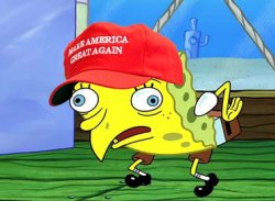 Sponge Bob Maga Hat Meme Template