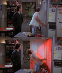 Seinfeld Kramer and the Red Light Meme Template