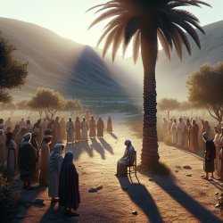 she used to sit under the palm tree of Deborah between Ramah and Meme Template