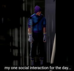 tf2 LazyPurple my one social interaction for the day... Meme Template