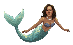 mermaid kamala harris Meme Template