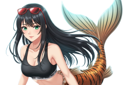 mermaid nico robin Meme Template