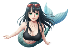 nico mermaid robin Meme Template