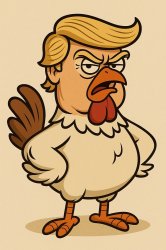 TACO man Trump Trump Always Chickens Out! Meme Template