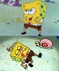 Spongebob KOed Meme Template