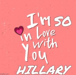Hillary Heart Throb Meme Template