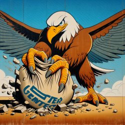 Eagle destroying cement sack Meme Template