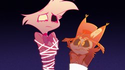 Angel Dust and Husk are trapped Meme Template