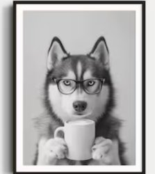 Husky coffee Meme Template