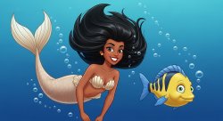 black mermaid Meme Template