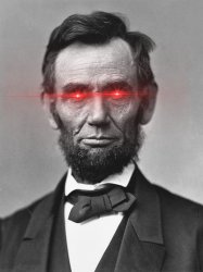 Abraham Lincoln Laser Eyes Meme Template