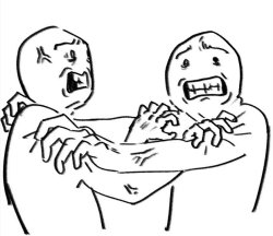 Gripping for dear life Meme Template