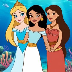 Three Super Hot Princesses Meme Template