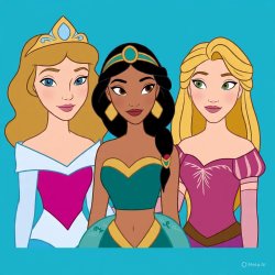 Three Pretty Princesses Meme Template