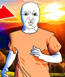 Running wojak Meme Template