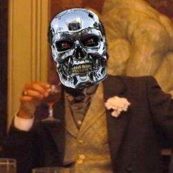 Terminator laughing Leo Meme Template