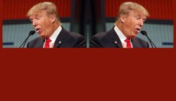 Trump Double Dumb Tongue Meme Template