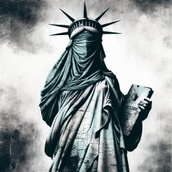 Statue of Liberty wearing a burqa Meme Template