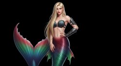 trish as a mermaid Meme Template