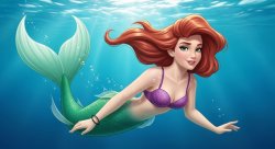 live action ariel Meme Template
