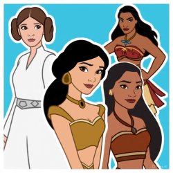 Leia and Friends Meme Template