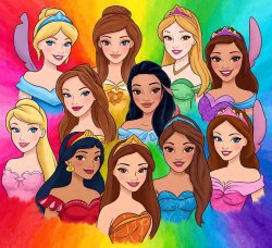 Princesses Feeling Blush Meme Template