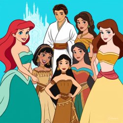 Princesses and the Guy Meme Template