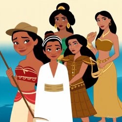 Olive/Tan Skin Disney Princesses Meme Template