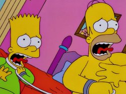 Bart And Homer Screaming Meme Template