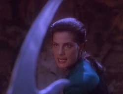 Jadzia dax fighting with bat'leh Meme Template