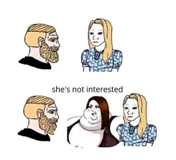 she's not interested Meme Template