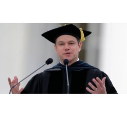 Matt Damon Graduation Speech Meme Template