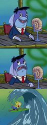 There goes Spongebob Meme Template
