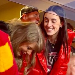 Caitlin Clark and Taylor Swift laughing Meme Template