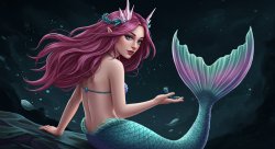 pink mermaid Meme Template
