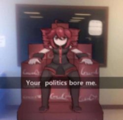 Your politics bore me Meme Template