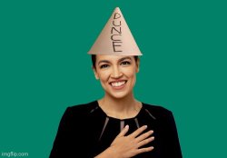 AOC Dunce Cap Meme Template