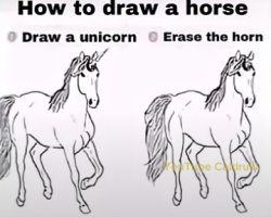 How to draw a horse Meme Template