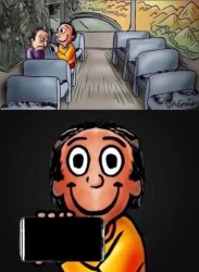 Phone Guy On Bus Meme Template