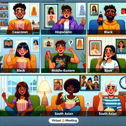Create a cartoon emulating people join zoom meeting and eating p Meme Template