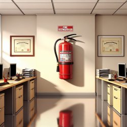 Fire extinguisher in an office Meme Template