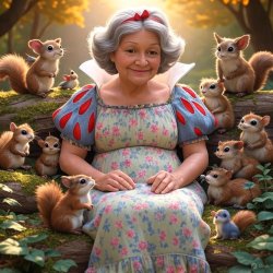Snow White Embraces Old Lady Era Meme Template