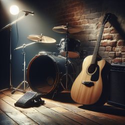 Acoustic guitar and kick drum Meme Template
