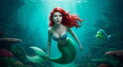 scarlett as ariel Meme Template
