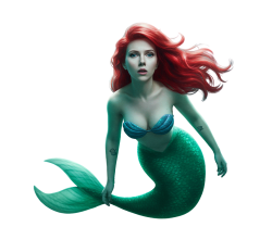 scarlett johansson as ariel Meme Template