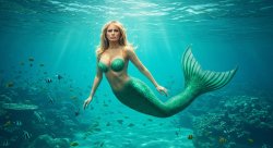 melania mermaid Meme Template