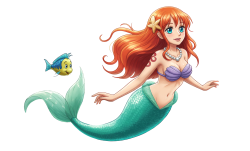 nami as ariel Meme Template
