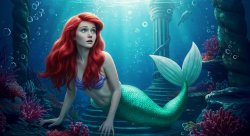 live action ariel Meme Template